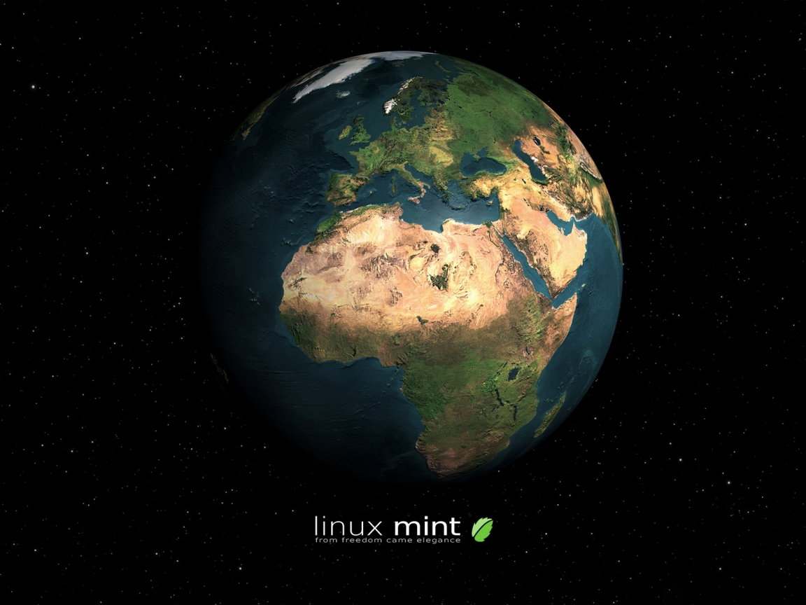 Linux Mint Earth for 1152 x 864 resolution