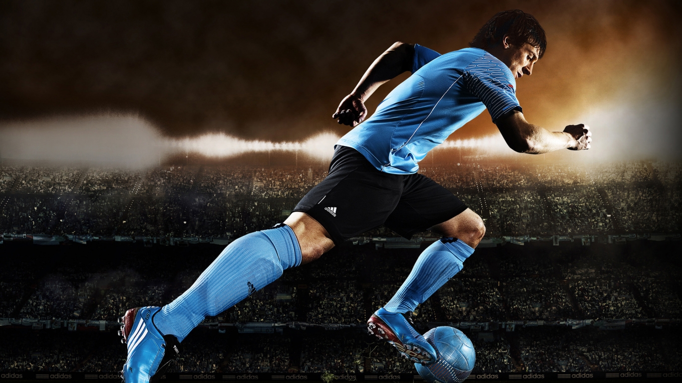 Lionel Messi Adidas for 1366 x 768 HDTV resolution