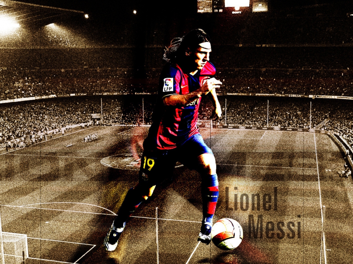 Lionel Messi Barcelona Fan Art for 1152 x 864 resolution