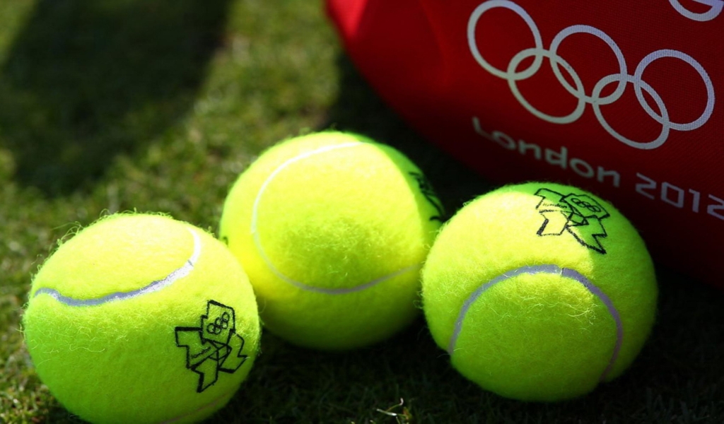 London 2012 Olympics Tennis Balls for 1024 x 600 widescreen resolution