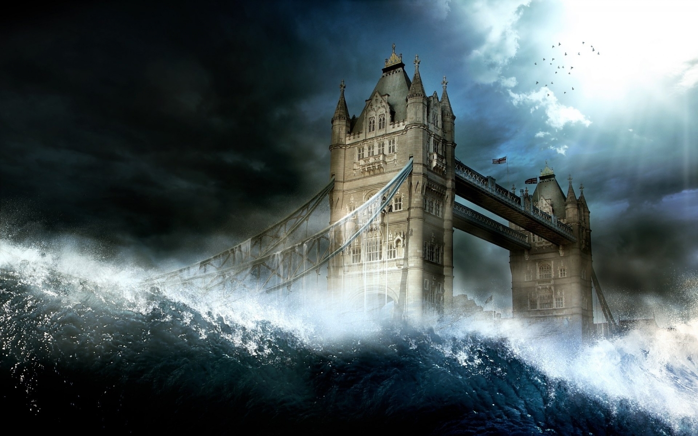 London Tower Bridge Wave for 1440 x 900 widescreen resolution