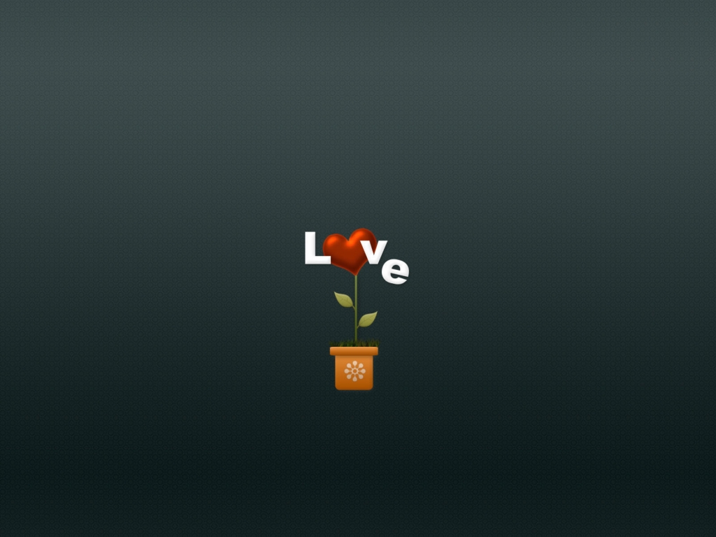 Love Flower for 1024 x 768 resolution
