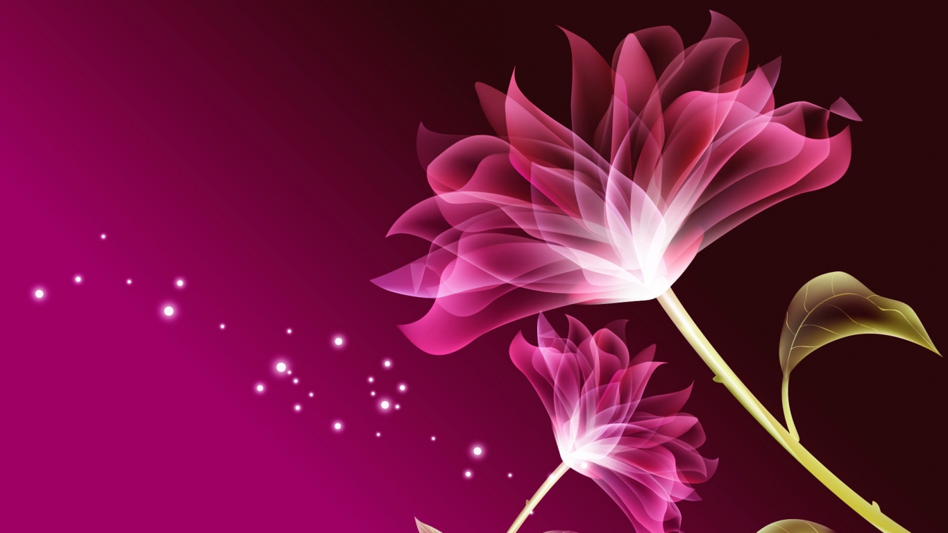 Love Purple Flower for 1366 x 768 HDTV resolution