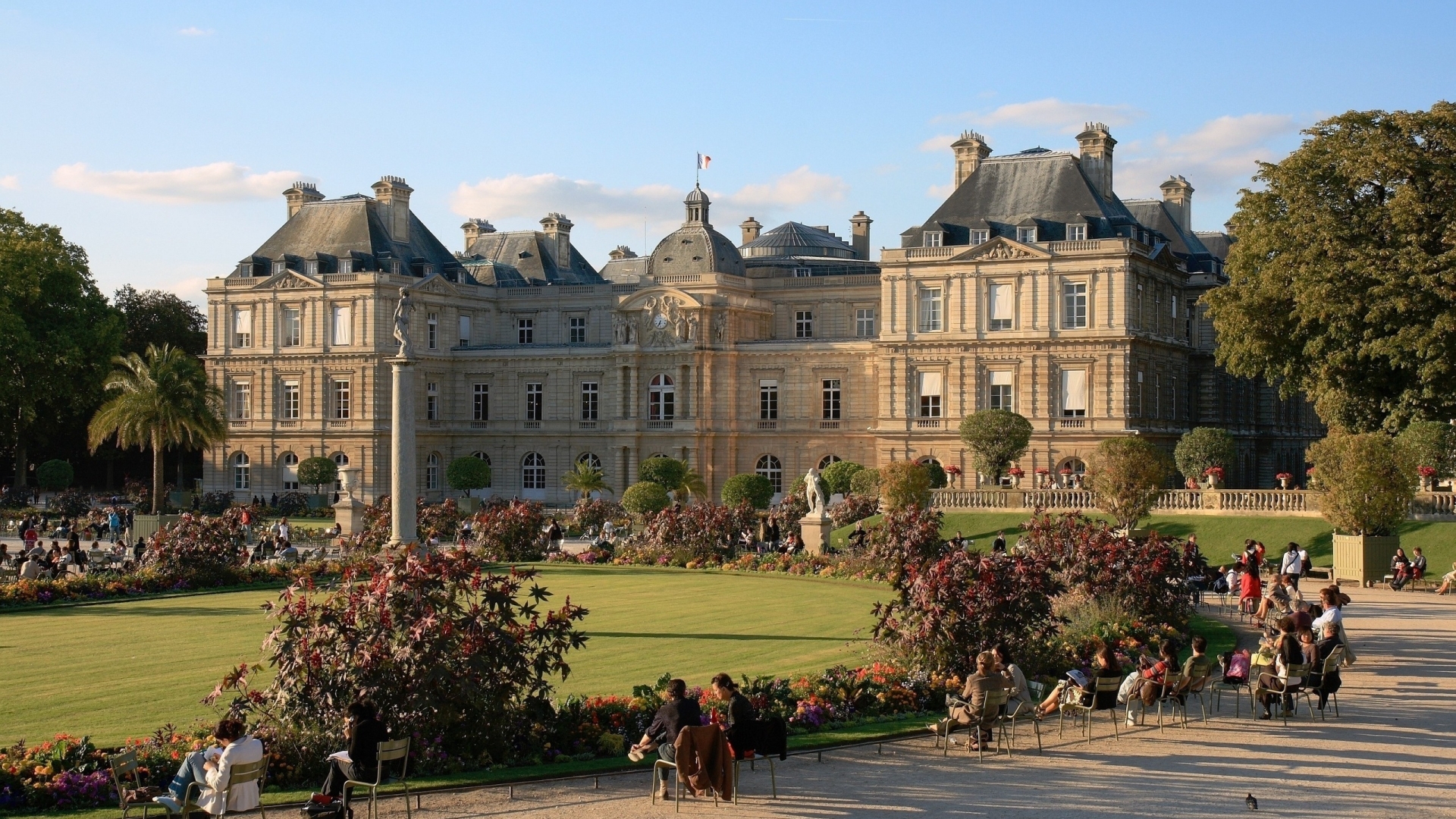 Luxembourg Palace Paris for 1920 x 1080 HDTV 1080p resolution