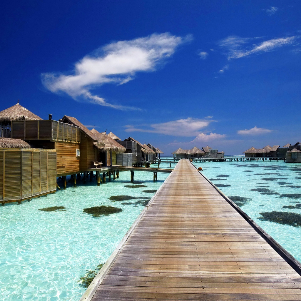 Luxury Resort in Maldives for 1024 x 1024 iPad resolution