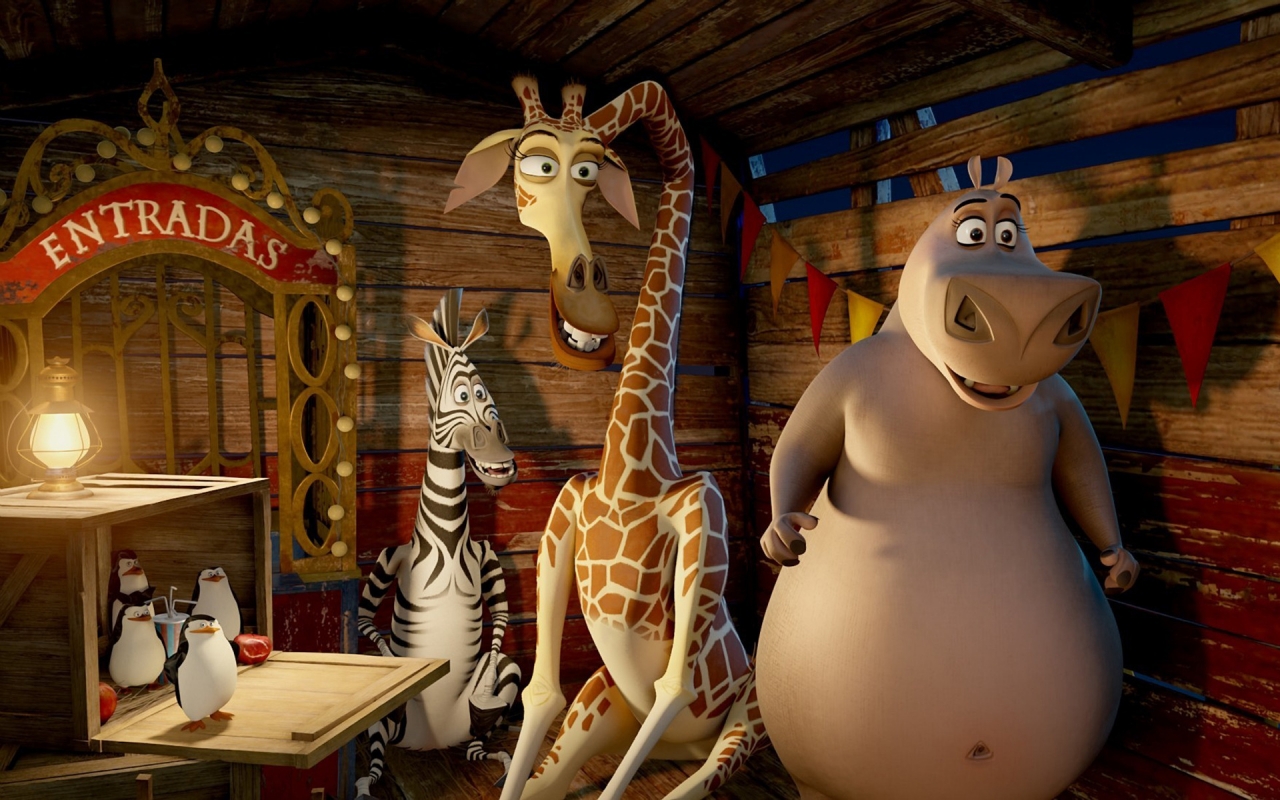 Madagascar 3 Characters for 1280 x 800 widescreen resolution