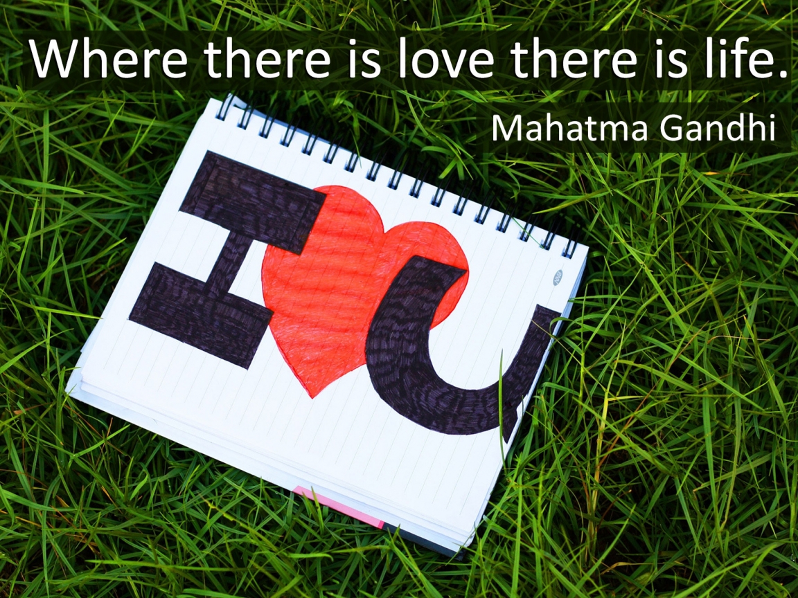 Mahatma Gandhi Love and Life for 1152 x 864 resolution