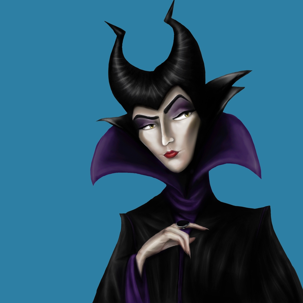 Maleficent Drawing for 1024 x 1024 iPad resolution