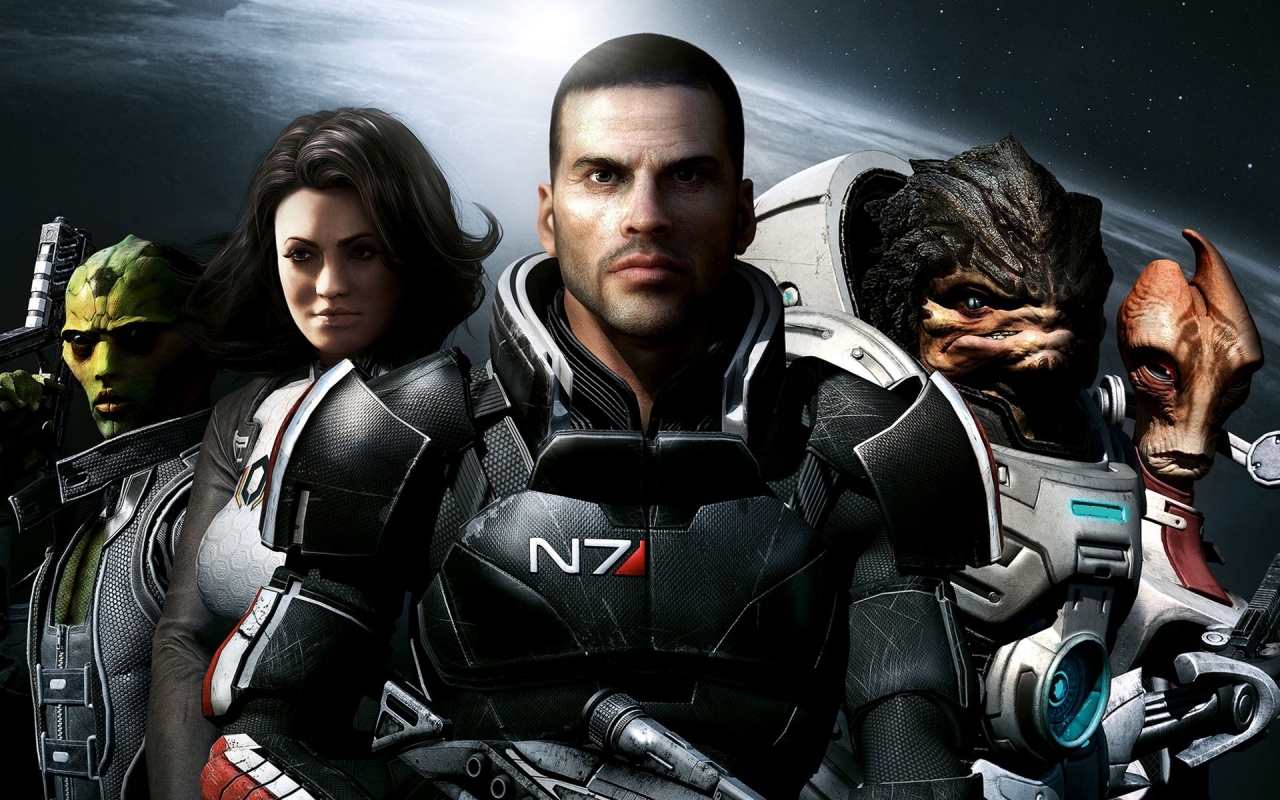 Mass Effect 2 Team for 1280 x 800 widescreen resolution