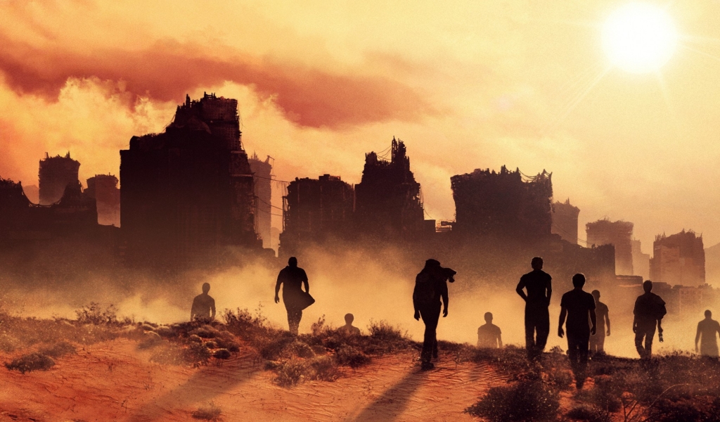 Maze Runner The Scorch Trials Silhouettes for 1024 x 600 widescreen resolution