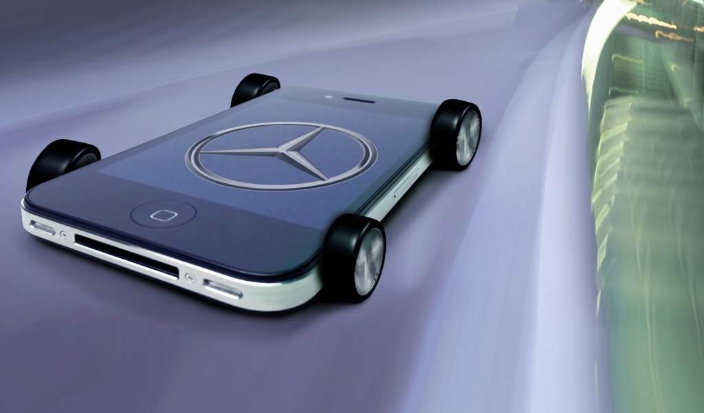 Mercedes Benz iPhone for 1024 x 600 widescreen resolution