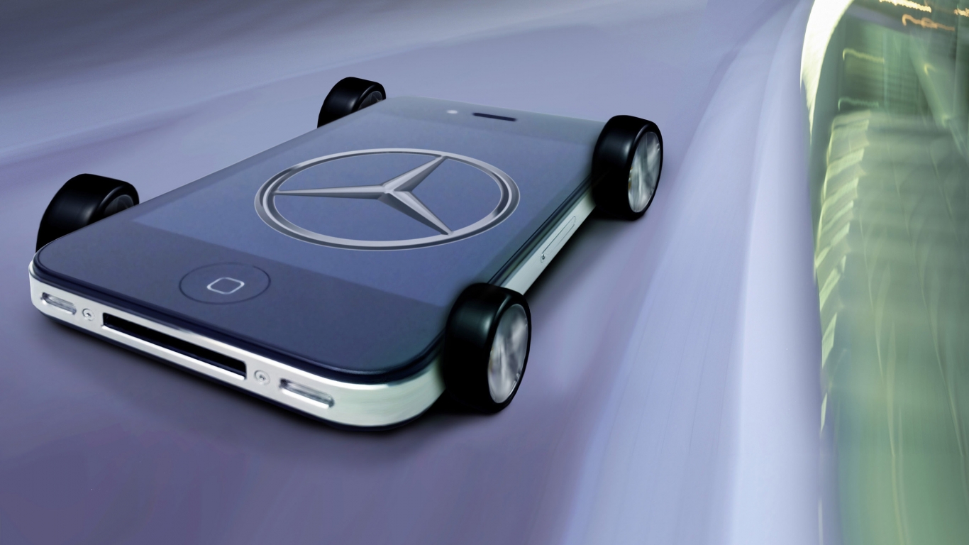 Mercedes Benz iPhone for 1366 x 768 HDTV resolution
