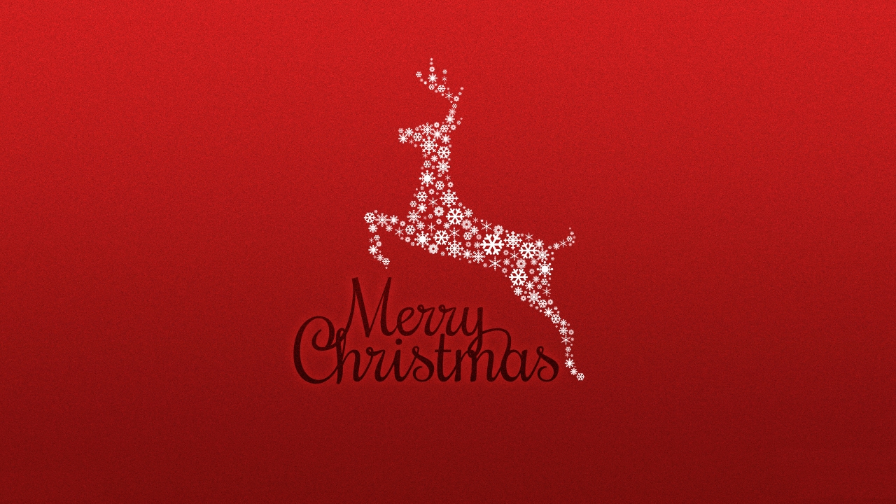 Merry Christmas Red Card for 1280 x 720 HDTV 720p resolution