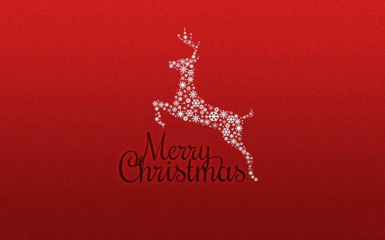 Merry Christmas Red Card for 1280 x 800 widescreen resolution