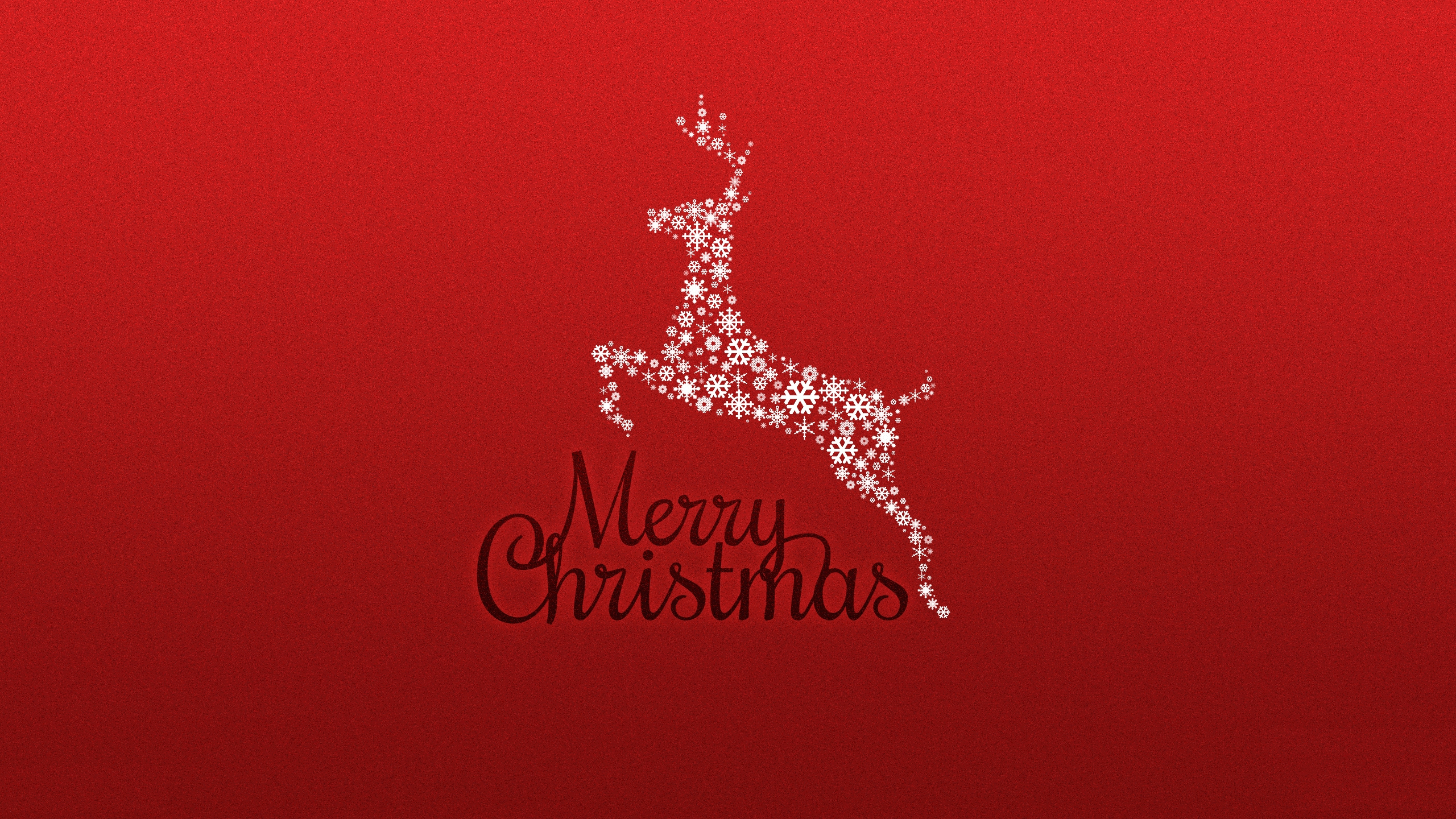 Merry Christmas Red Card for 2560x1440 HDTV resolution