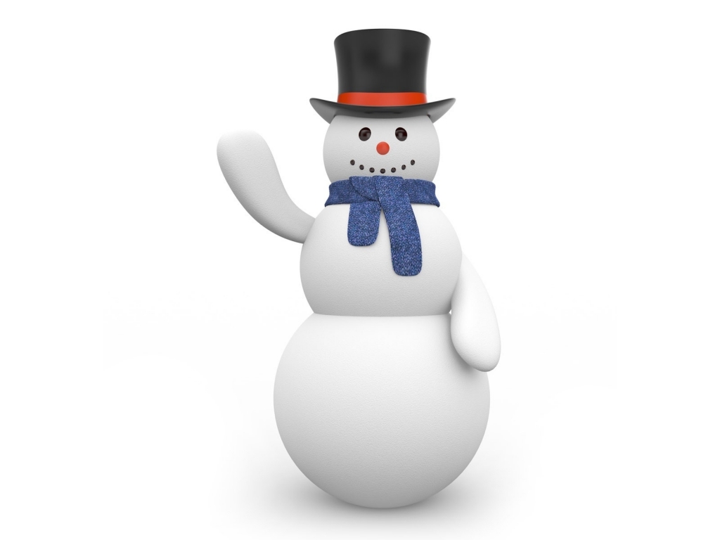 Merry Christmas Snowmen for 1024 x 768 resolution