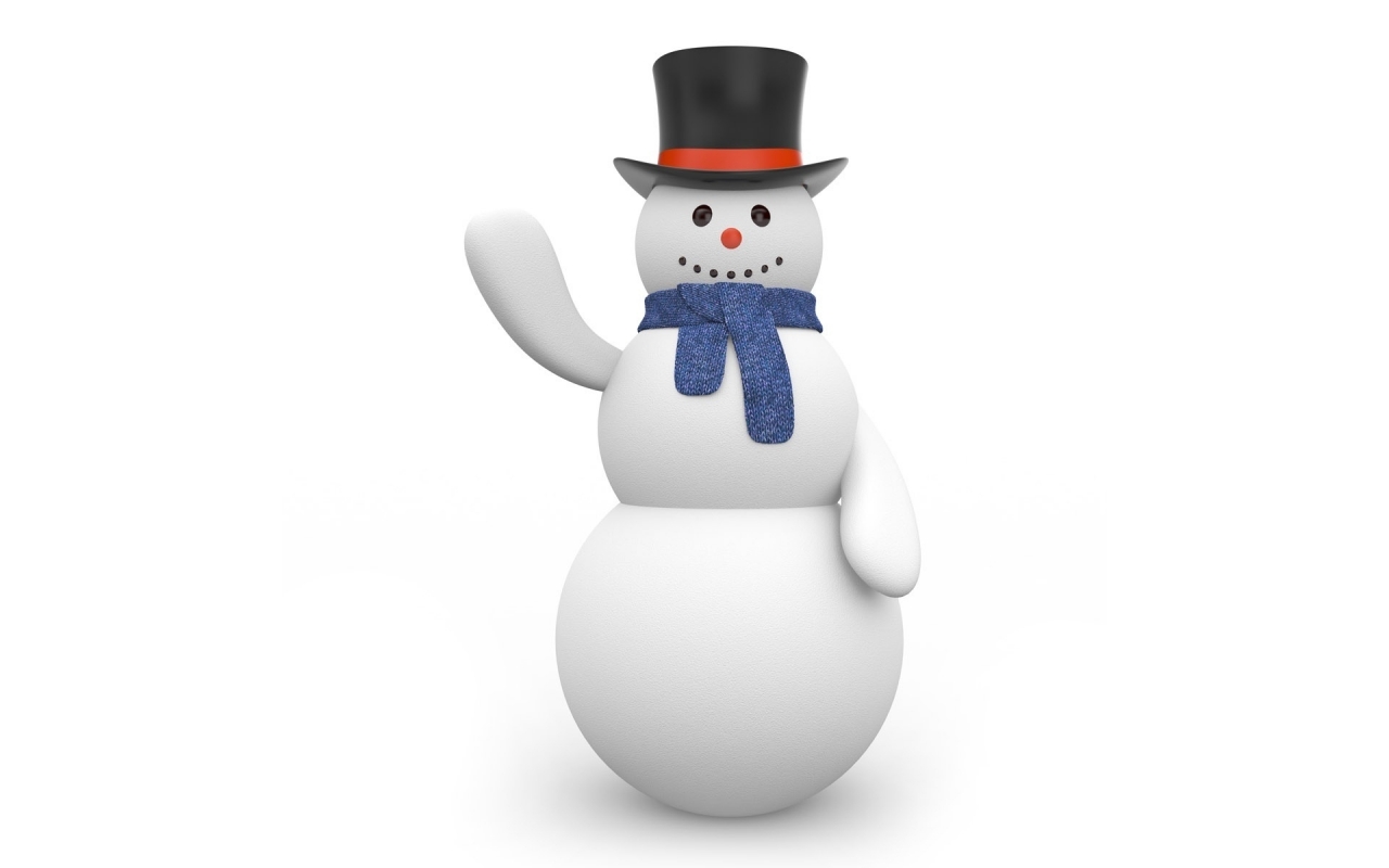 Merry Christmas Snowmen for 1280 x 800 widescreen resolution