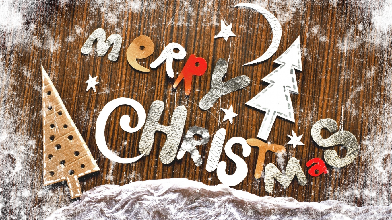 Merry Christmas Wish for 1366 x 768 HDTV resolution