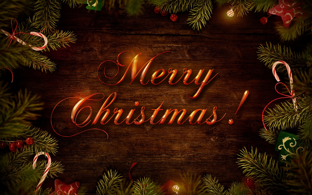 Merry Christmas Wish Decoration for 1280 x 800 widescreen resolution