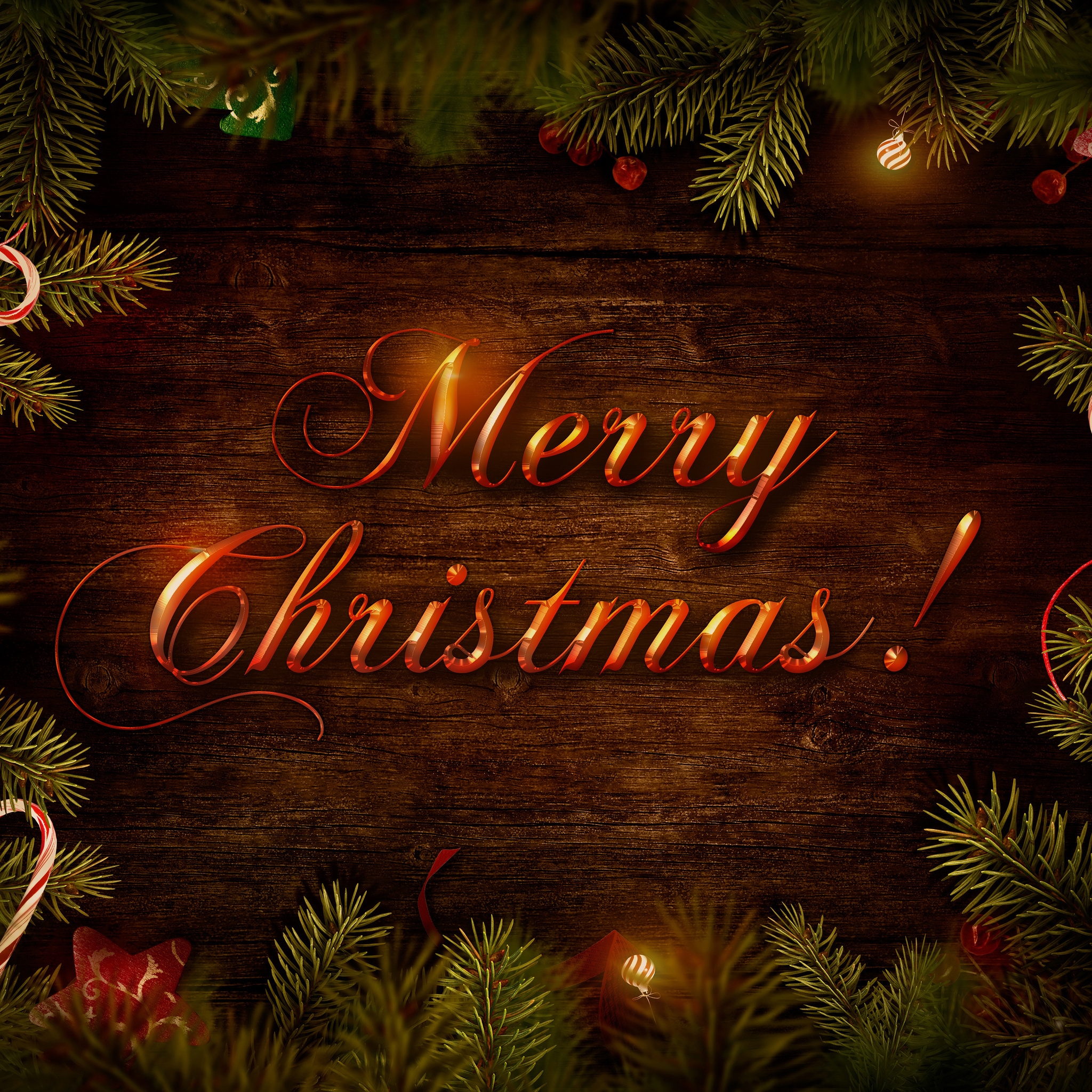 Merry Christmas Wish Decoration for 2048 x 2048 New iPad resolution
