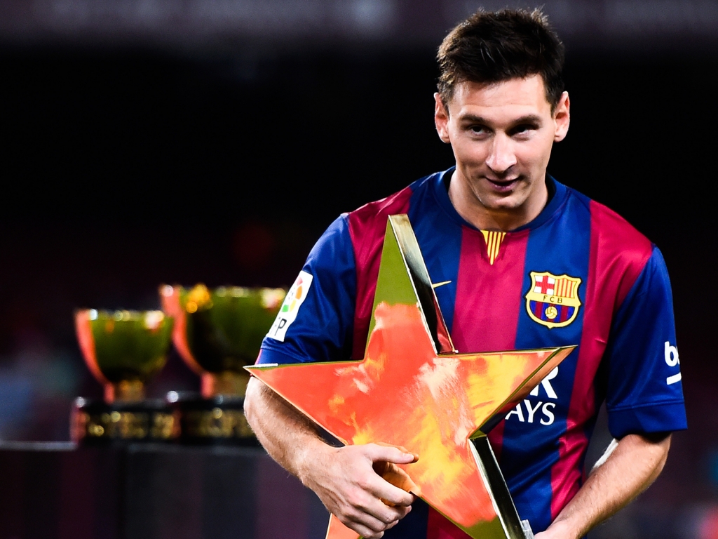 Messi Star Shaped Award for 1024 x 768 resolution