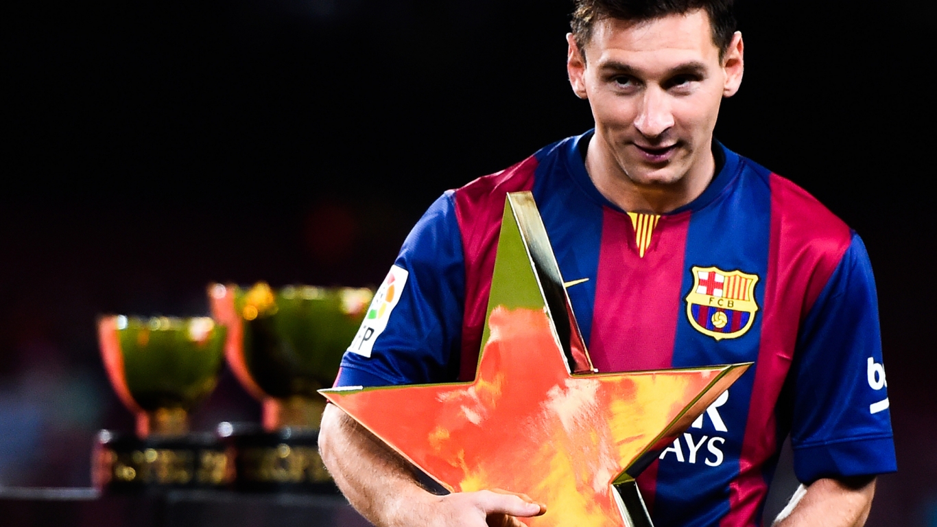 Messi Star Shaped Award for 1366 x 768 HDTV resolution