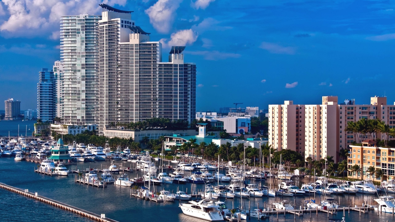 Miami Port for 1280 x 720 HDTV 720p resolution