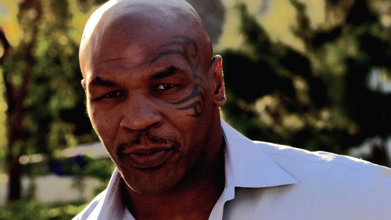 Mike Tyson Close-Up for 1366 x 768 HDTV resolution