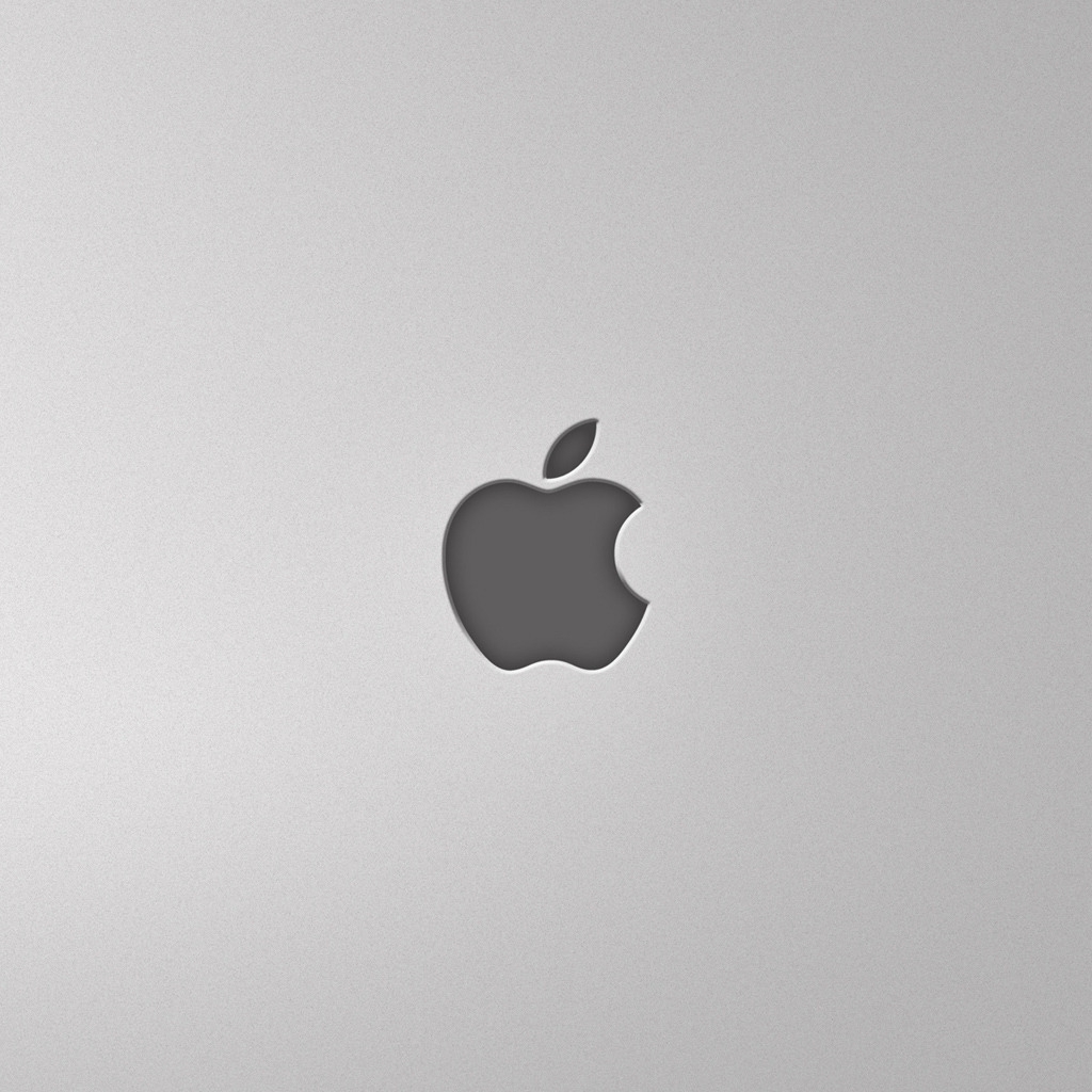 Minimal Apple Grey for 1024 x 1024 iPad resolution