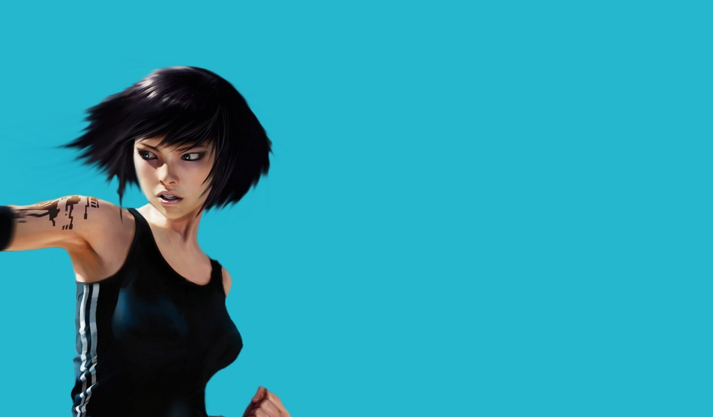 Mirrors Edge Character for 1024 x 600 widescreen resolution