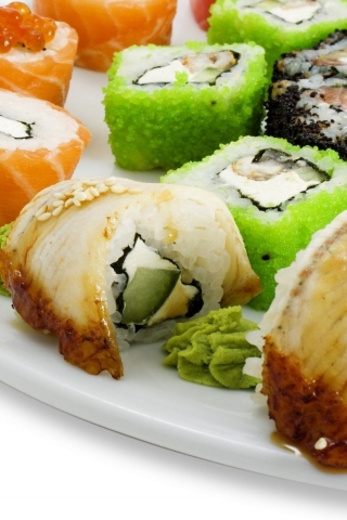 Mixed Sushi Plate for 320 x 480 iPhone resolution