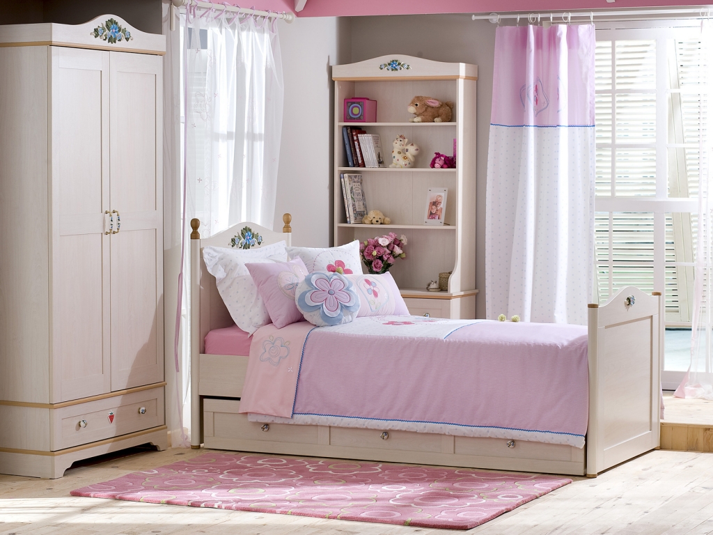 Modern Pink Bedroom for 1024 x 768 resolution