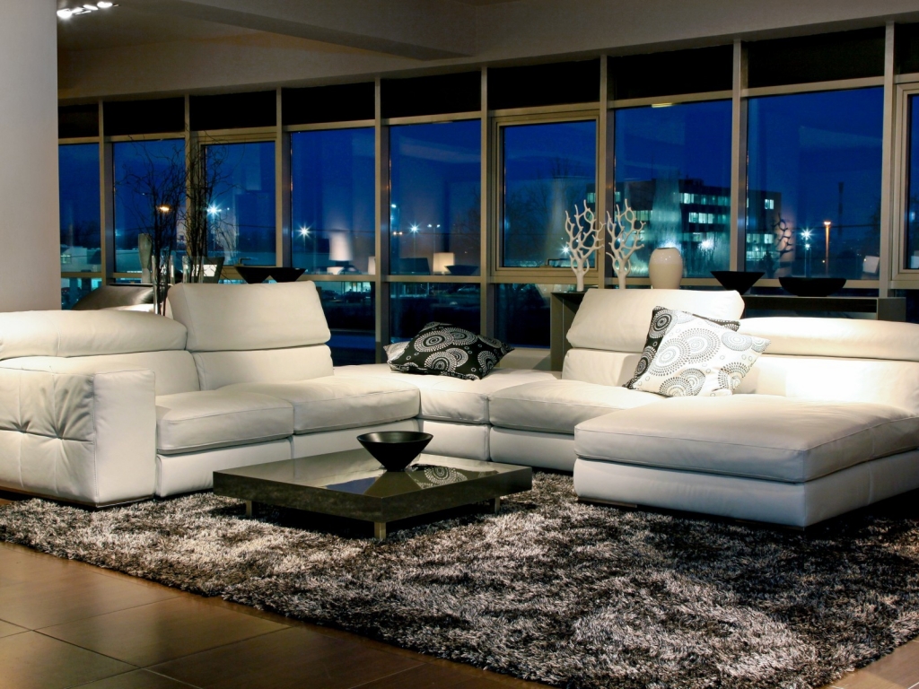 Modern White Sofa for 1024 x 768 resolution