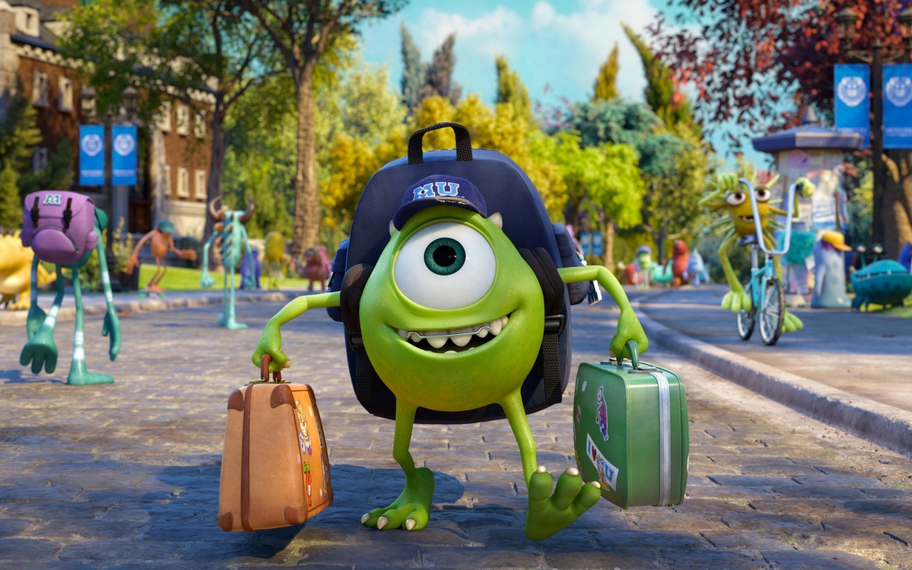 Monsters University Character for 1280 x 800 widescreen resolution