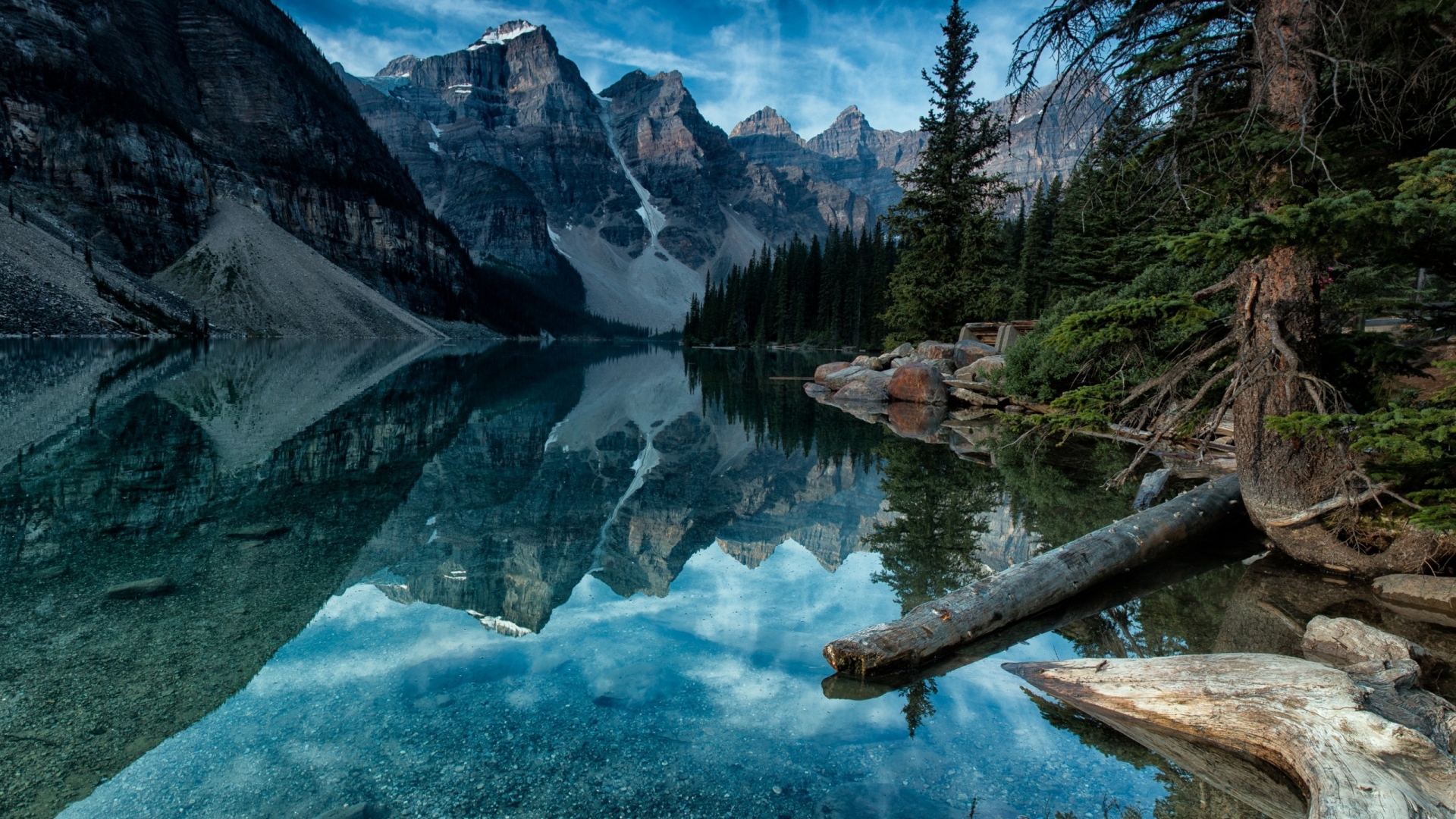 Moraine Lake Alberta Canada for 1920 x 1080 HDTV 1080p resolution
