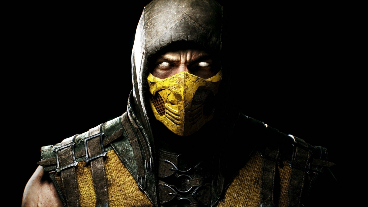 Mortal Kombat Yellow Scorpion for 1280 x 720 HDTV 720p resolution