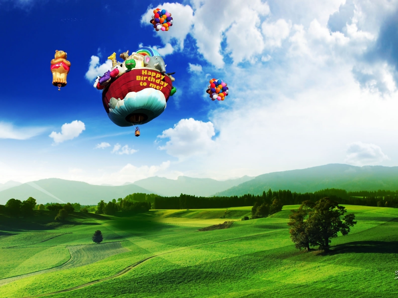 Nature 3D Landscape Fantasy for 1280 x 960 resolution