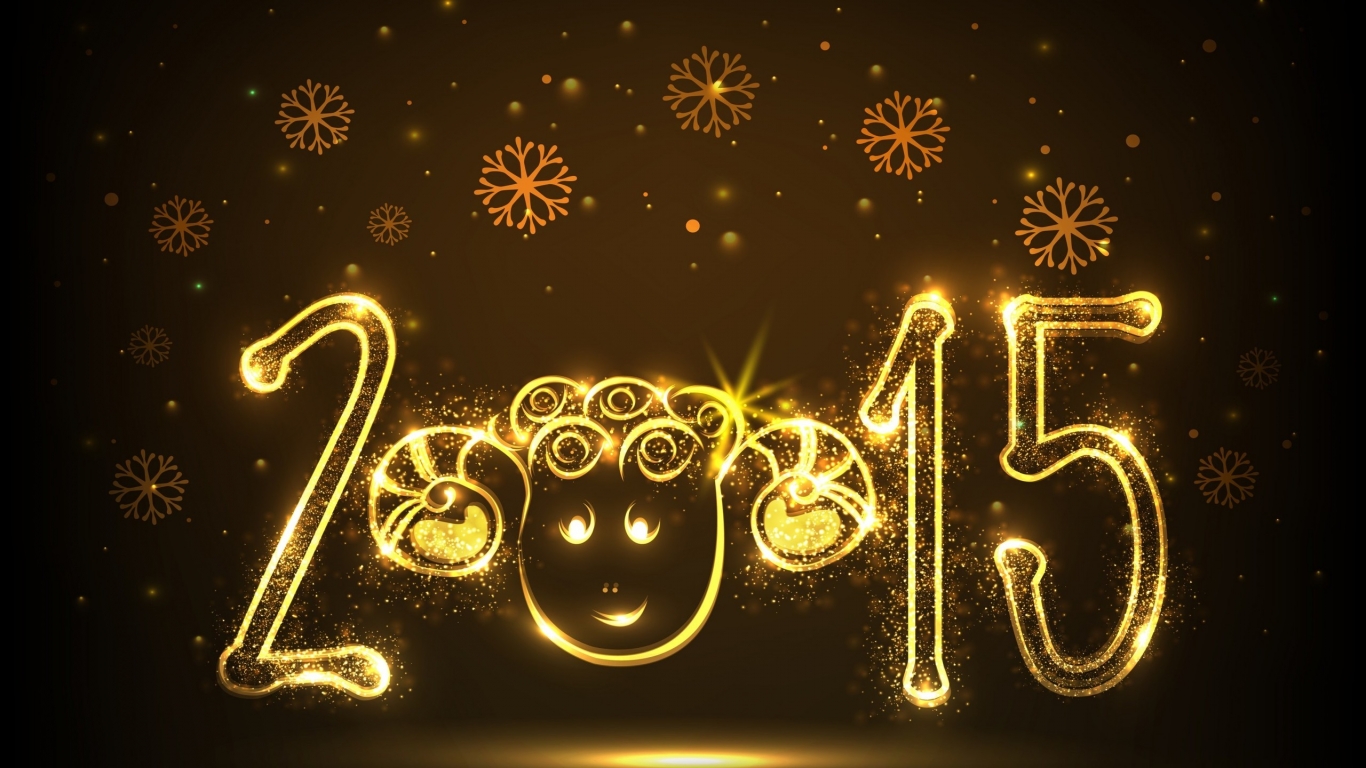 New Year Funny Face for 1366 x 768 HDTV resolution