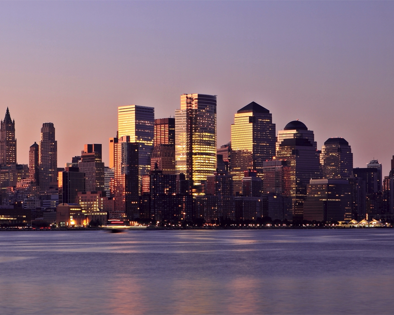 New York Manhattan Lights for 1280 x 1024 resolution