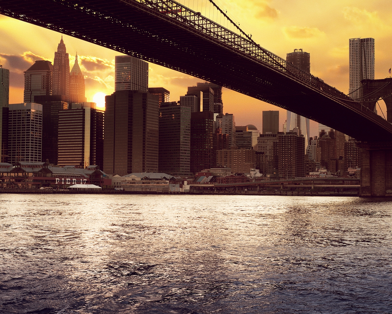New York Under Bridge for 1280 x 1024 resolution