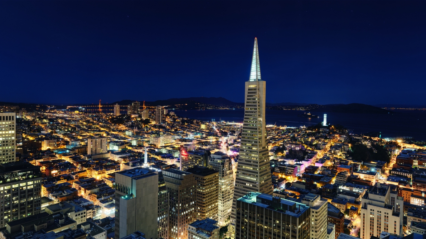 Night in San Francisco for 1366 x 768 HDTV resolution