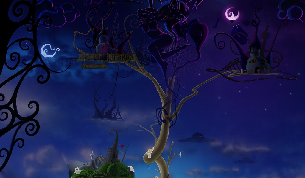 Night in Wonderland for 1024 x 600 widescreen resolution