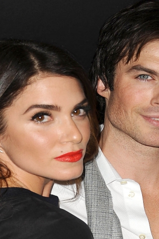 Nikki Reed and Ian Somerhalder for 320 x 480 iPhone resolution