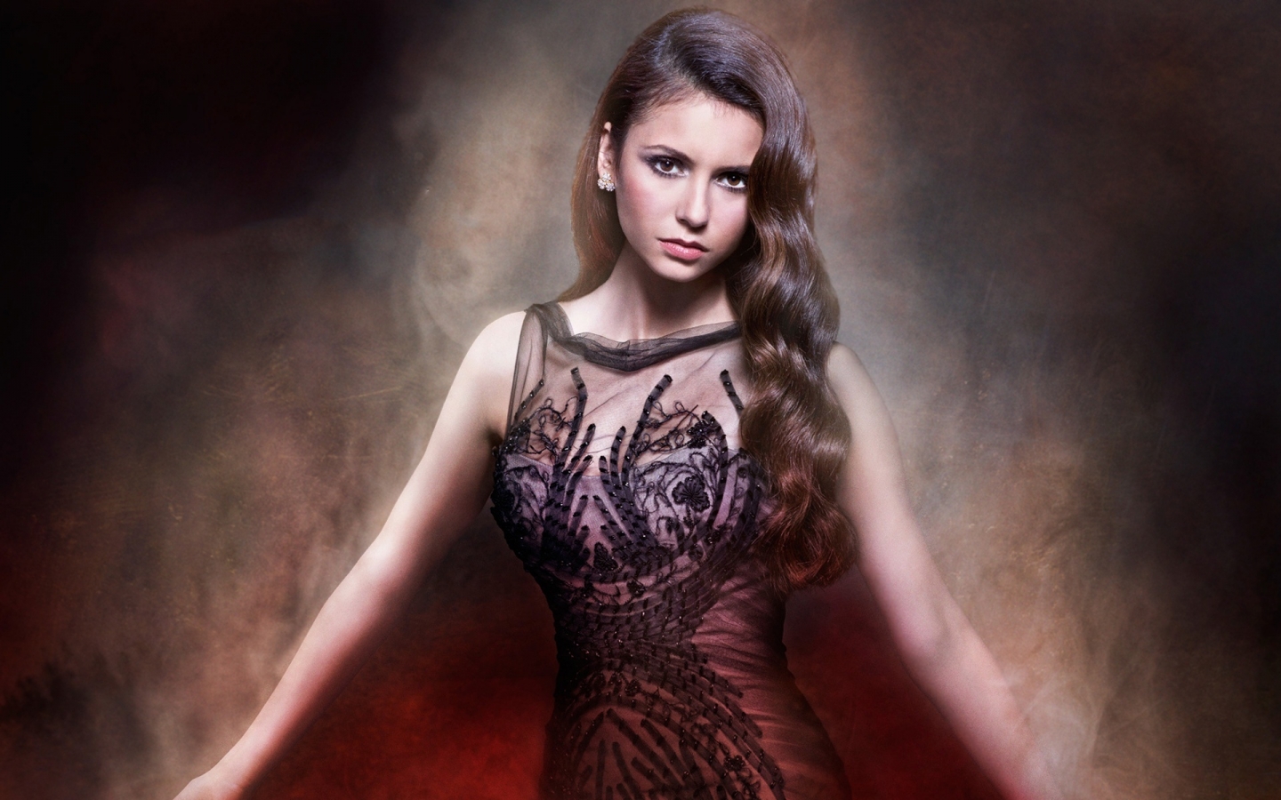 Nina Dobrev Mysterious for 1440 x 900 widescreen resolution