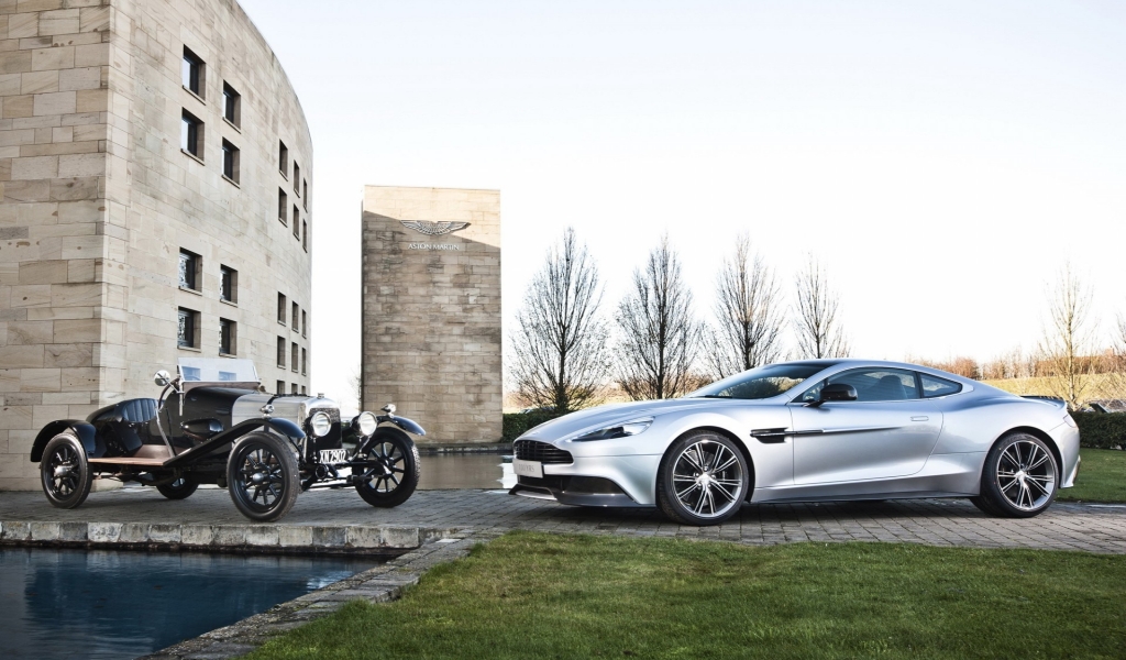 Old and New Aston Martin Vanquish for 1024 x 600 widescreen resolution