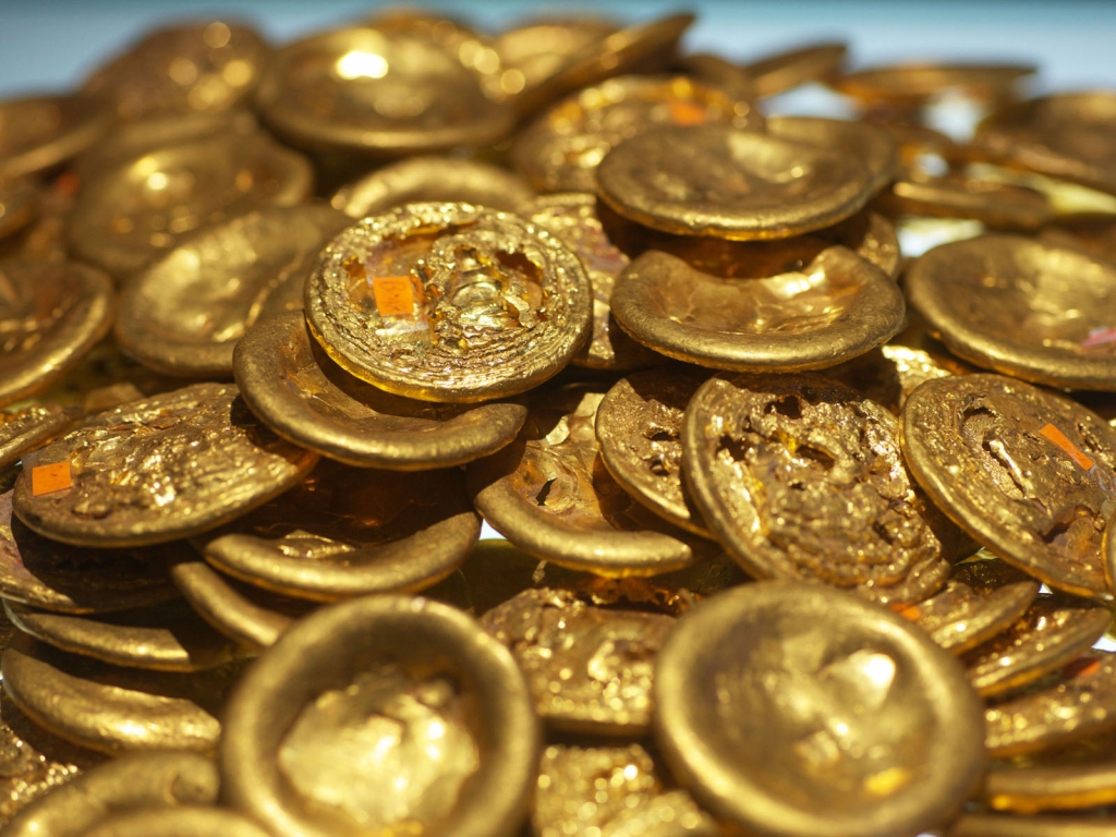 Old Chinese Gold Coins for 1024 x 768 resolution