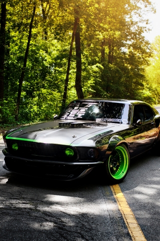Old Ford Mustang Tuning for 320 x 480 iPhone resolution