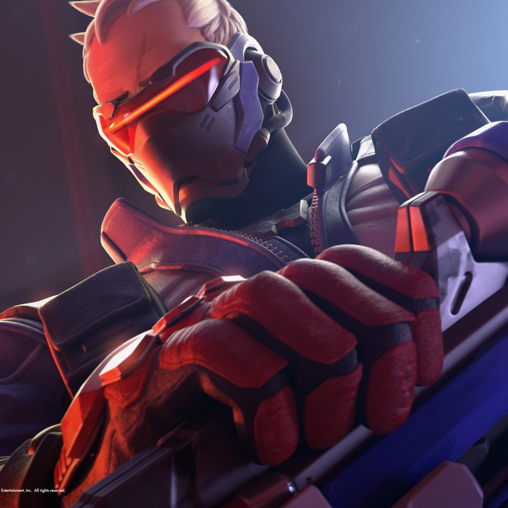Overwatch Soldier for 1024 x 1024 iPad resolution