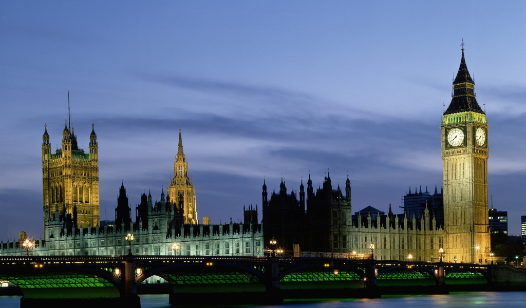 Palace of Westminster for 1024 x 600 widescreen resolution