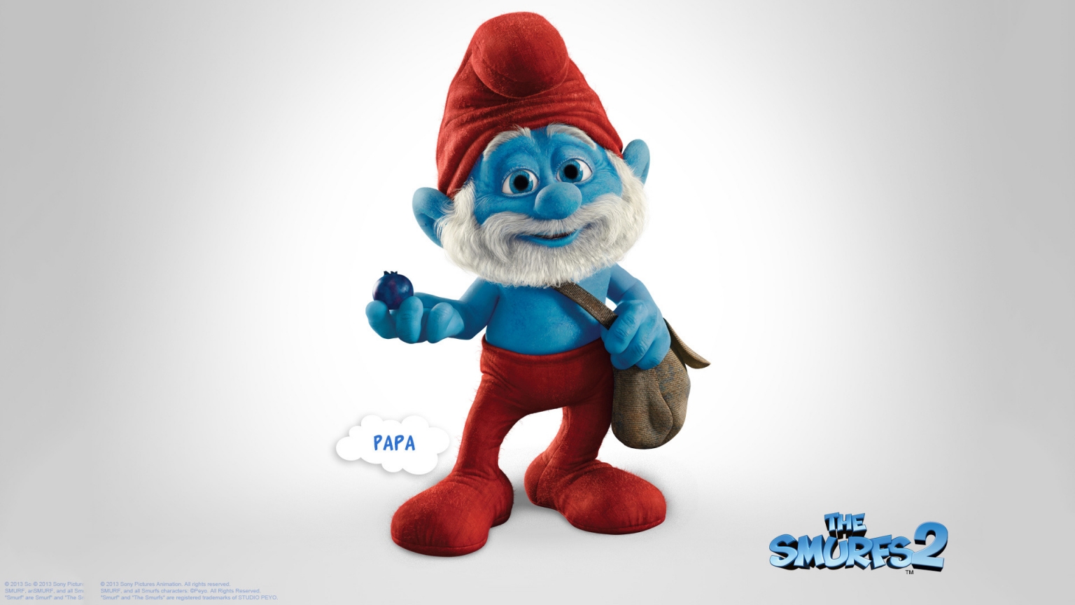 Papa The Smurfs 2 for 1536 x 864 HDTV resolution
